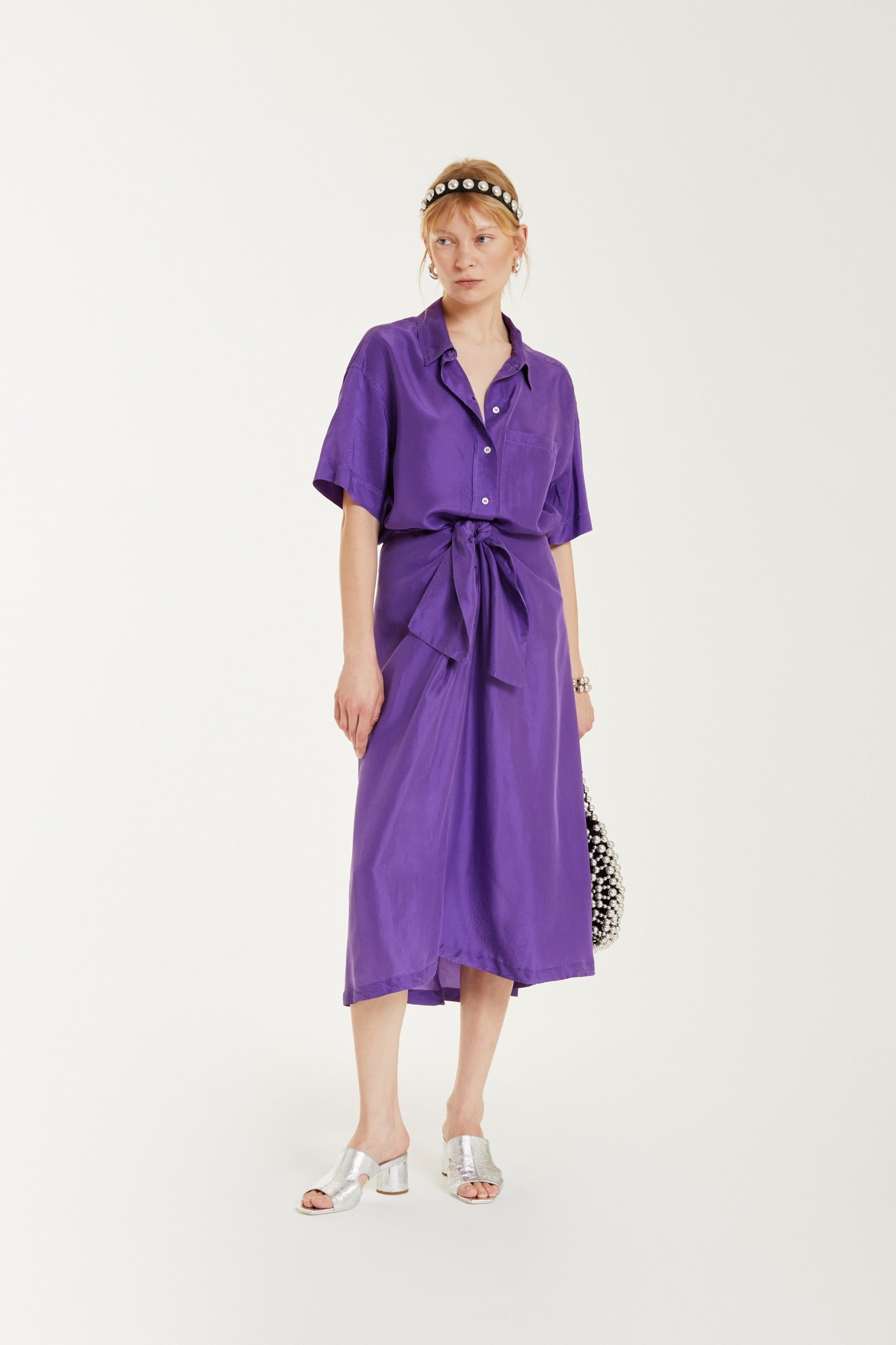 Purple Silk Skirt