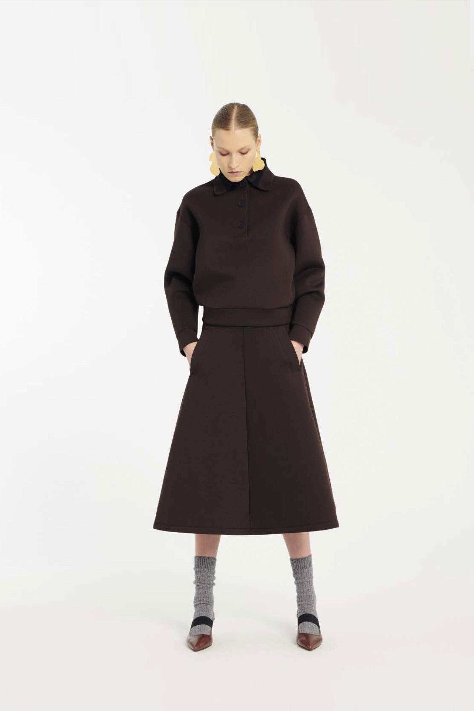 Felpa polo in jersey Scuba