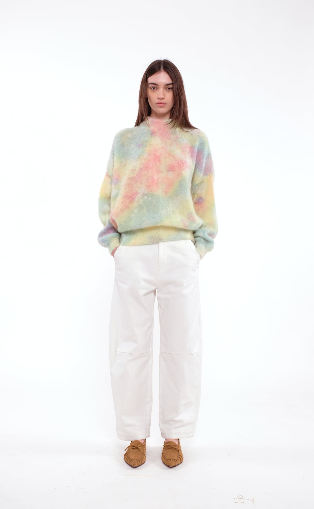 Pastel Tie-Dye Mohair Sweater