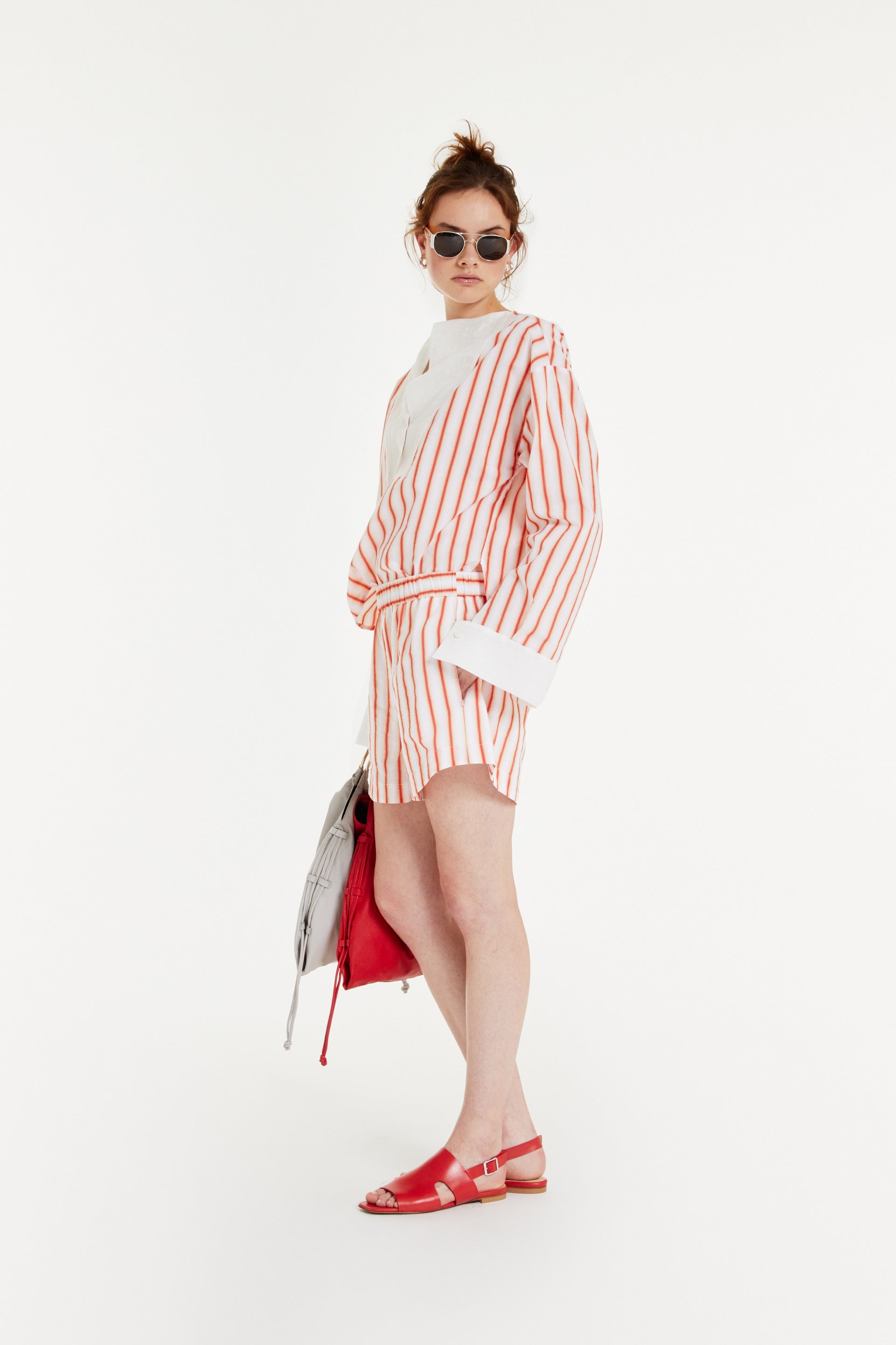 White And Red Striped Shirt