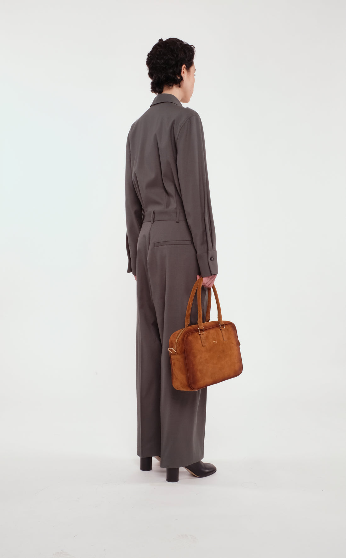 Brown Suede Handbag