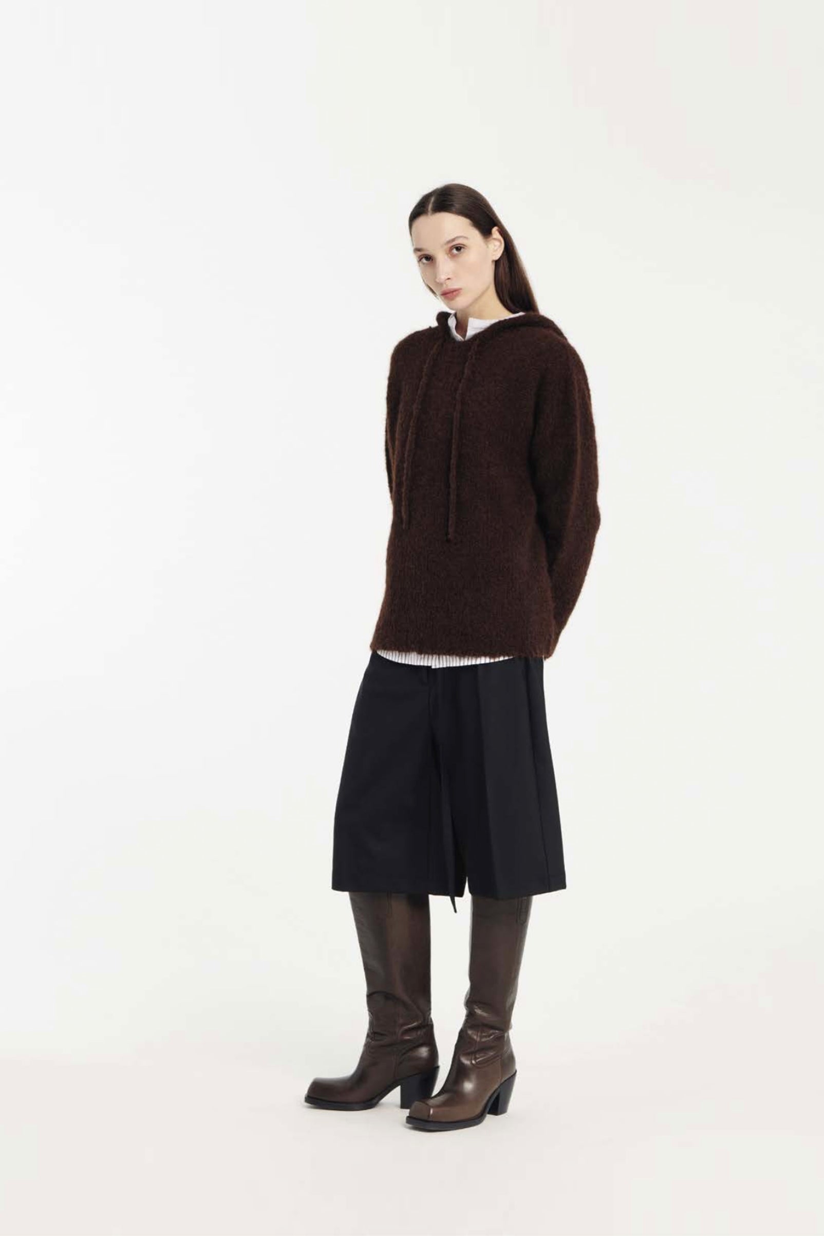 Maglione in alpaca spazzolato