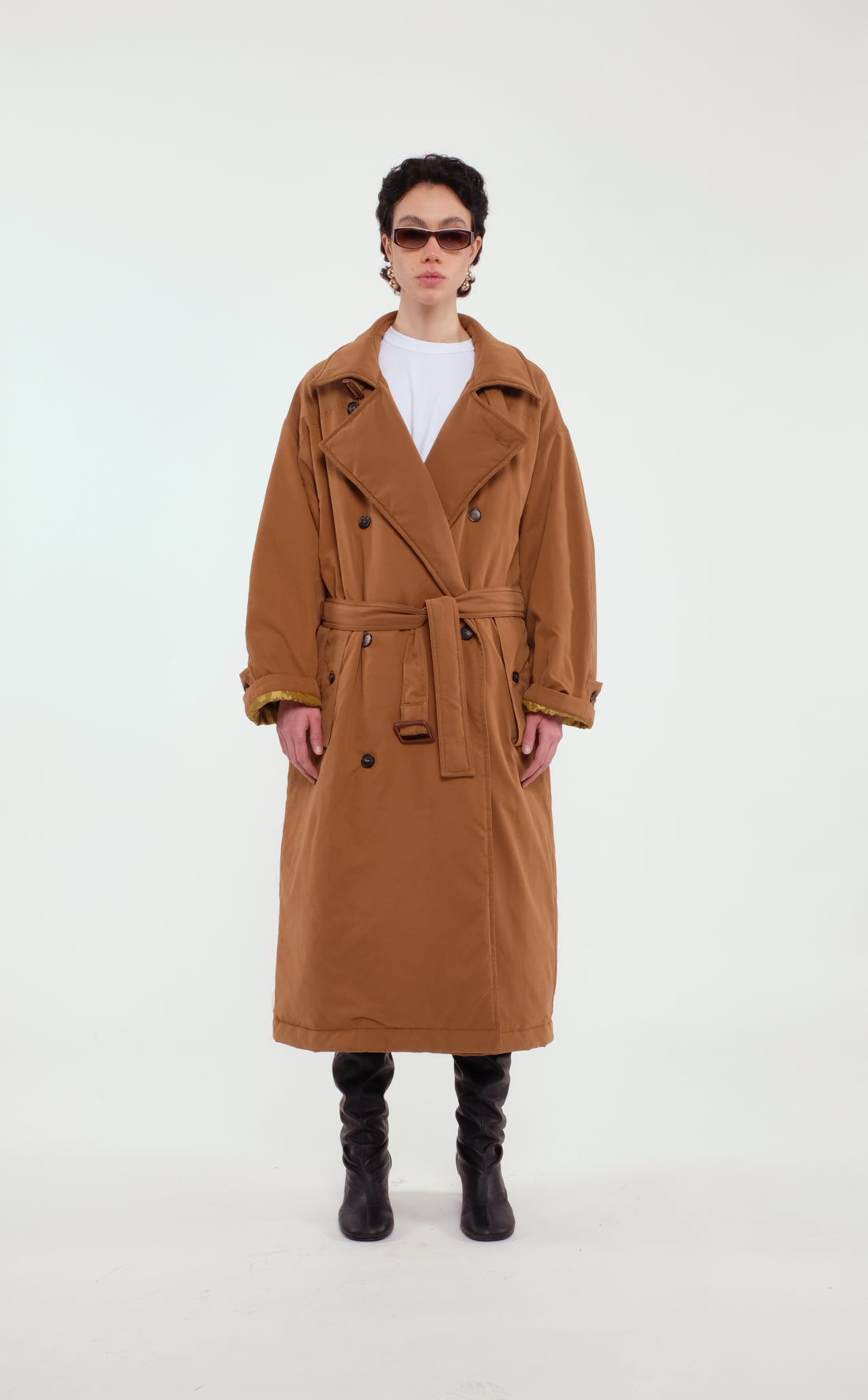 Long Nylon Trench Coat